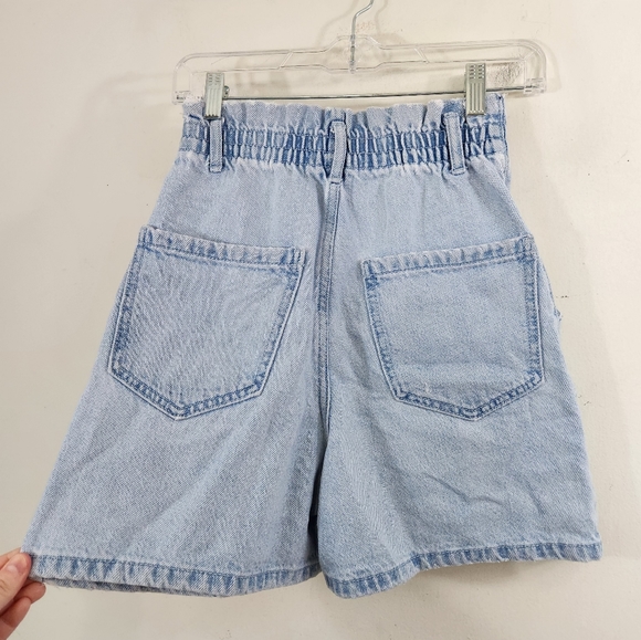 Zara Paper bag jean shorts - Picture 3 of 8